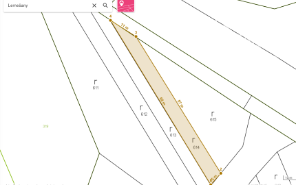 Pozemok v obci Lemešany - 311 m2