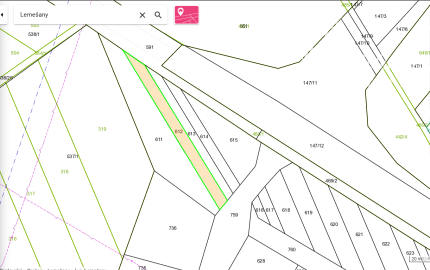 Pozemok v obci Lemešany - 478 m²