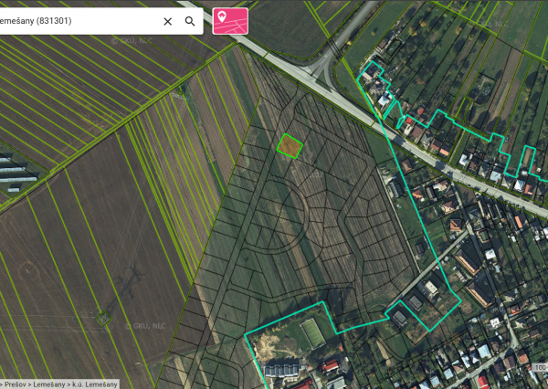 Pozemok určený na IBV v obci Lemešany - 717 m2