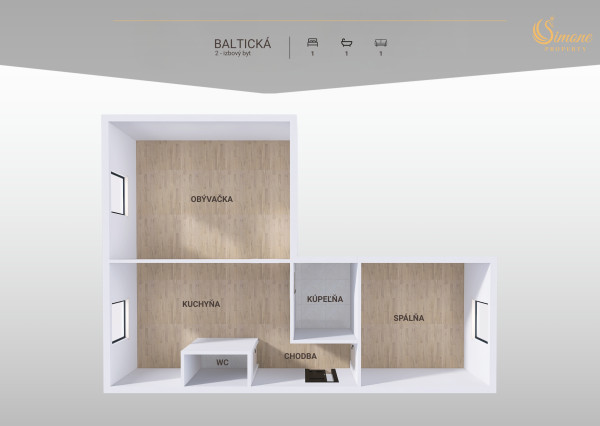 REZERVOVANÉ! Moderný 2 izb. BYT po kompletnej rekonštrukcií, KE - Nad jazerom