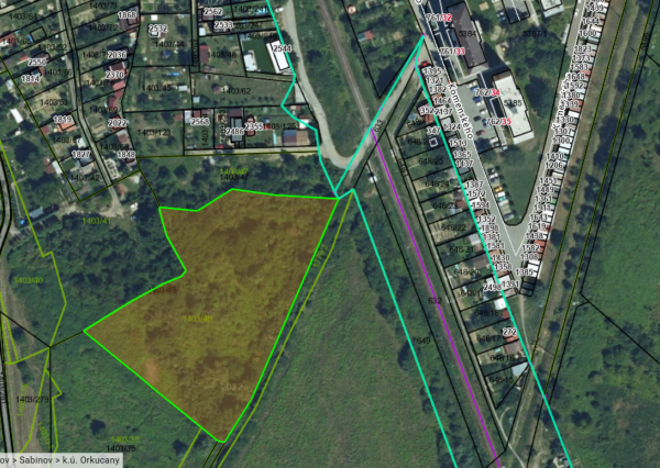 INVESTIČNÝ POZEMOK NA IBV NA PREDAJ – SABINOV (8 679 m²)