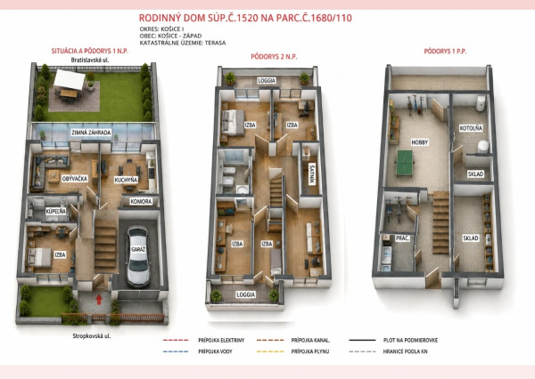 NA PREDAJ 7 izb. Rodinný dom s garážou, Stropkovská ul., KE – Západ