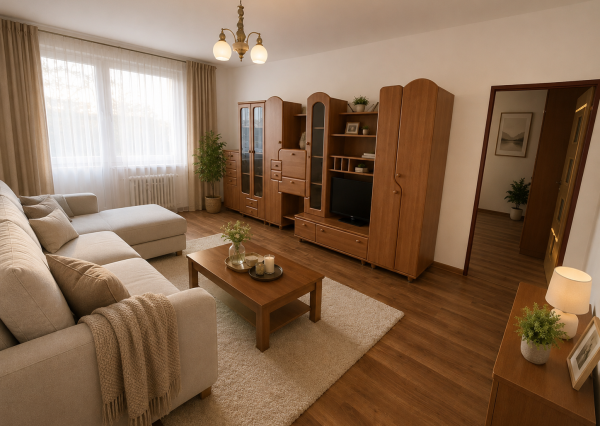 2-izbový byt s balkónom v obci Rozhanovce (KE-okolie) len 10 km od Košíc