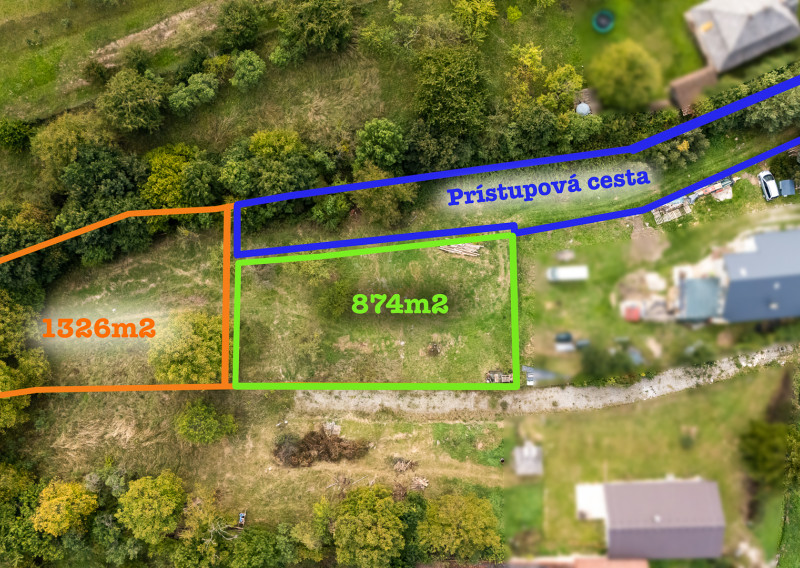 NA PREDAJ - 2 pozemky - Záhrady v obci Žírovce (1407 m² a 1886 m²)