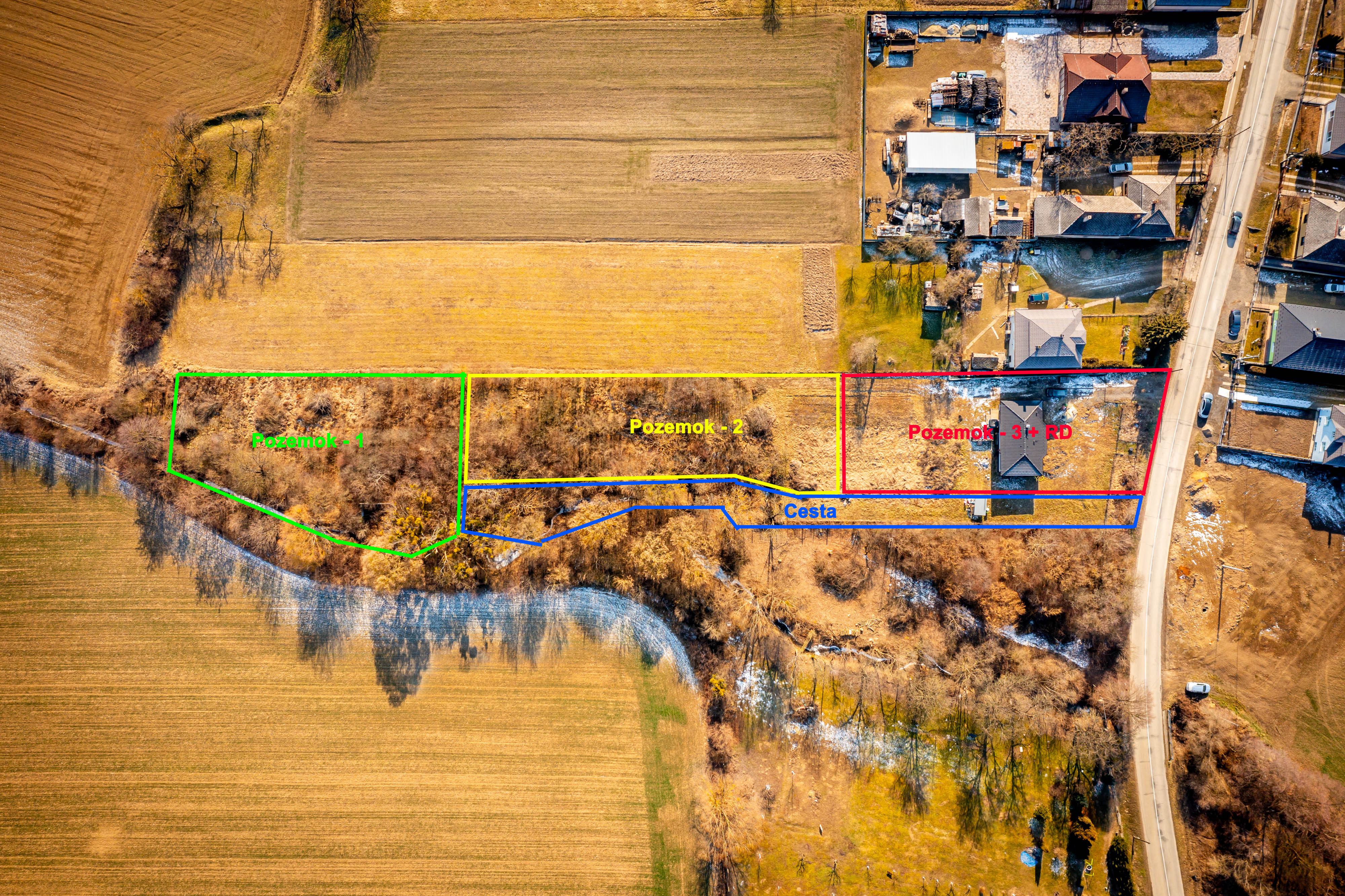 Pozemky v obci Kuzmice