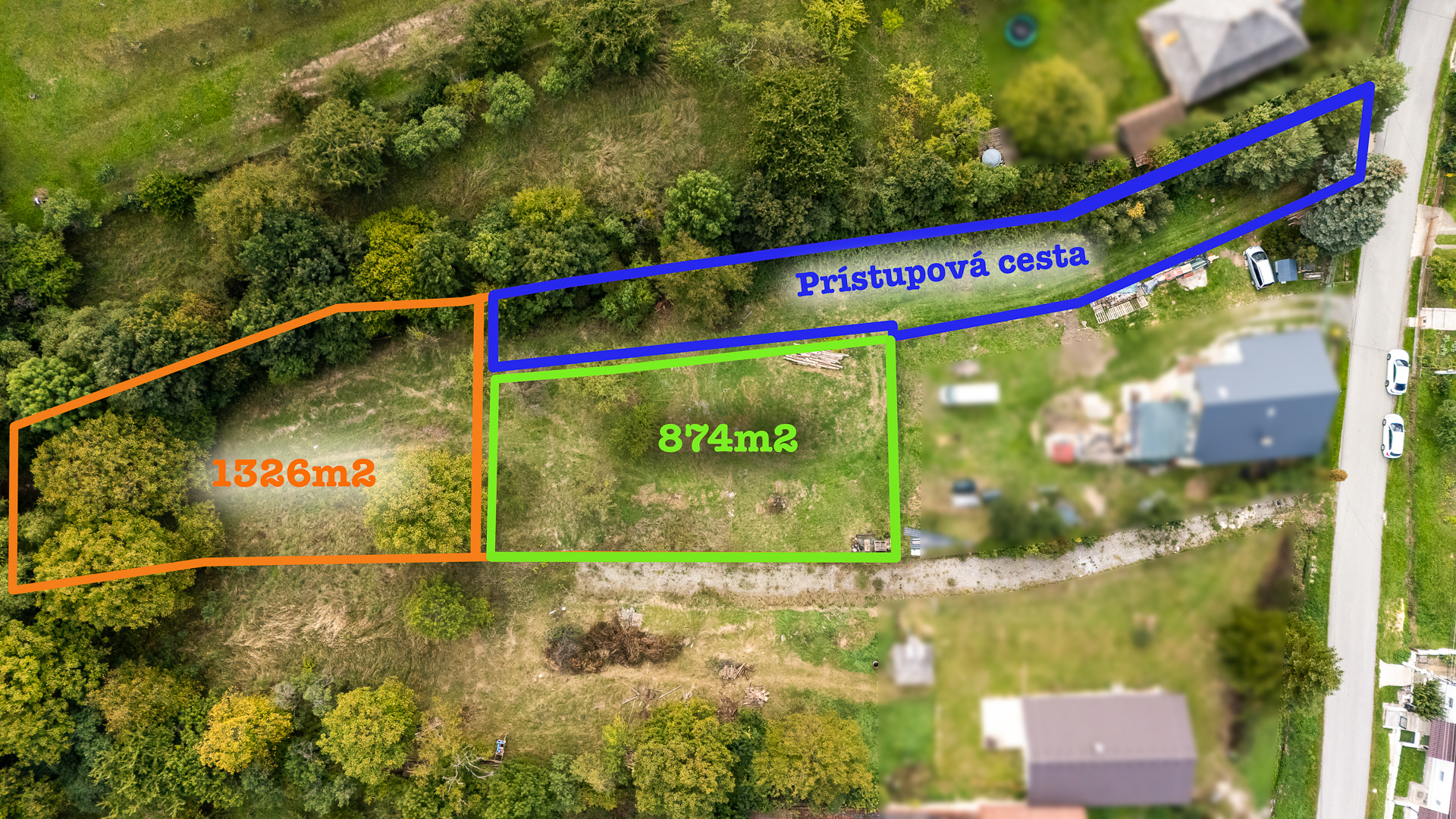 NA PREDAJ - 2 pozemky - Záhrady v obci Žírovce (1407 m² a 1886 m²)